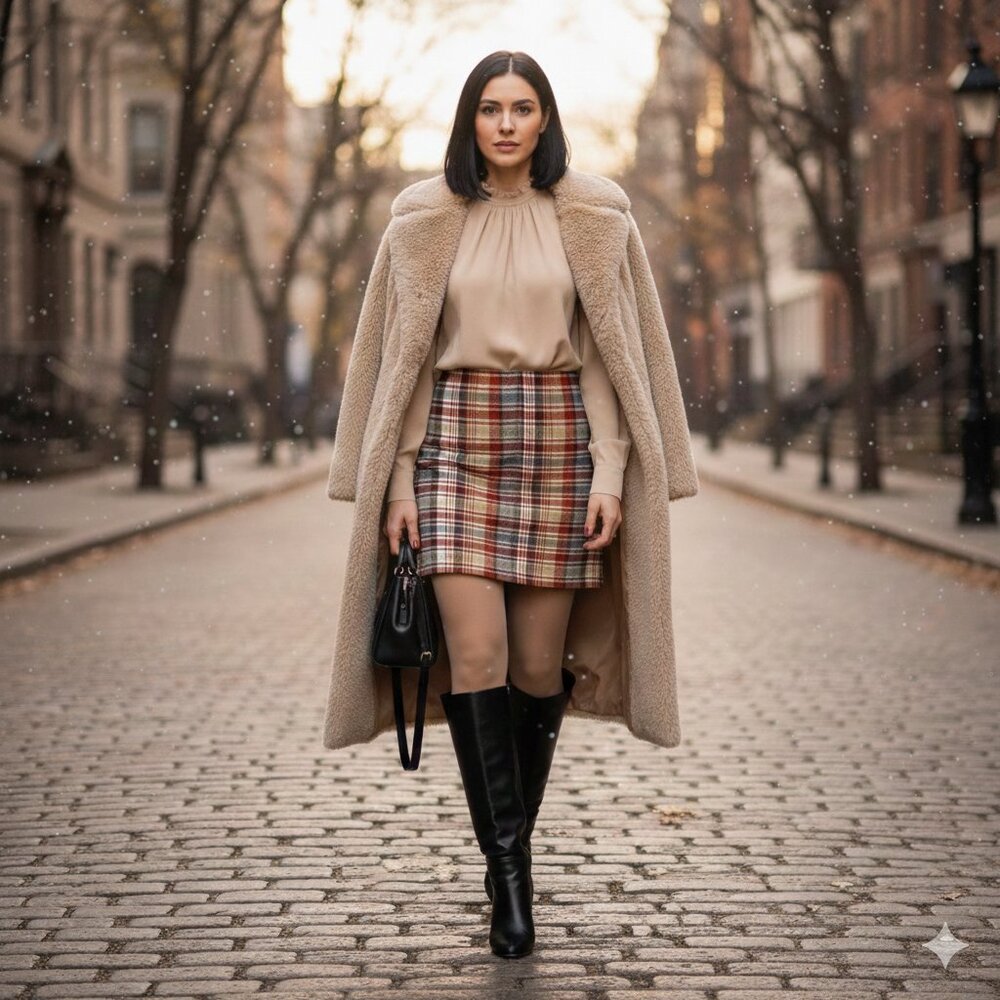 60s Vintage The Now Generation Plaid Skirt Women’s XS Retro Academia Preppy